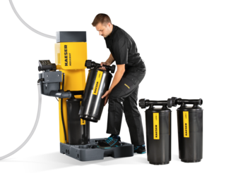 카트리지의 밸브는 액체 누출을 방지합니다.