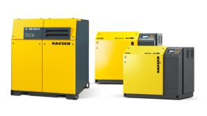 Kaeser Kompressoren의 로터리 로브 블로워 그룹.