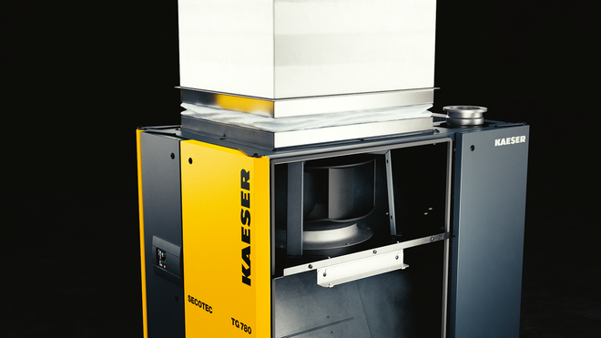 새로운 SECOTEC 냉동식 드라이어에 적용된 혁신 기술의 핵심은 레이디얼 팬입니다.