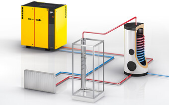 온수 생성 시스템에 통합된 열 회수